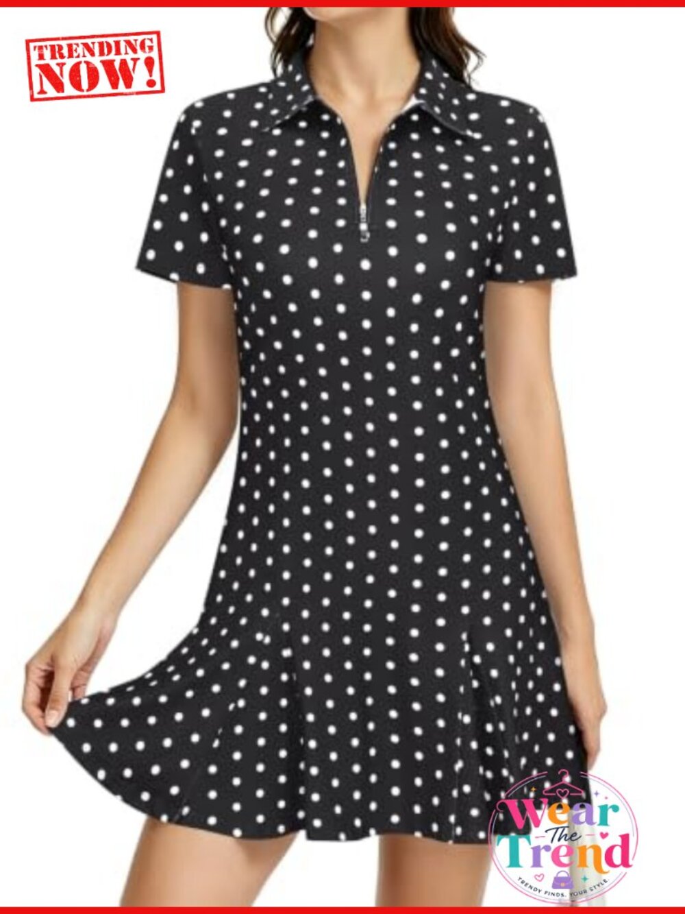 Women's Sleeveless V-Neck Golf Tennis Athleisure Dress with Shorts Pockets